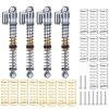 Benedict Harry Metal 53mm Shocks Aluminum Threaded Tele Absorber Damper Upgrades Parts Accessories for Axial SCX24 Bronco Gladiator Deadbolt JLU C10(Titanium) view 4