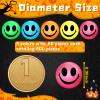 Deekin 300 Pcs 1 Inch Bouncy Balls Bulk Glow in the Dark Smile Face Bouncy Ball Valentine Party Favor Rubber High Bouncing Balls Birthday Gift Prize Vending Machine Filler(Multi Colors) view 2
