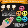 Deekin 300 Pcs 1 Inch Bouncy Balls Bulk Glow in the Dark Smile Face Bouncy Ball Valentine Party Favor Rubber High Bouncing Balls Birthday Gift Prize Vending Machine Filler(Multi Colors) view 3