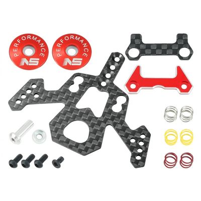 NexxSpeed Multi Length Disk Damper Set for Lexan Body (RED) - Kyosho Mini-Z MR03