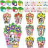 Fuutreo 96 Packs Mother's Day DIY Craft Kits Love You Mom DIY Picture Frames with Stickers Paper Photo Frames Happy Mother's Day Gifts Craft for Party Decor(Flower) view 1