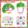 Fuutreo 96 Packs Mother's Day DIY Craft Kits Love You Mom DIY Picture Frames with Stickers Paper Photo Frames Happy Mother's Day Gifts Craft for Party Decor(Flower) view 2