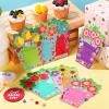 Fuutreo 96 Packs Mother's Day DIY Craft Kits Love You Mom DIY Picture Frames with Stickers Paper Photo Frames Happy Mother's Day Gifts Craft for Party Decor(Flower) view 3