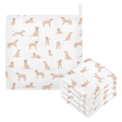 vvfelixl Baby Cotton Washcloths Labrador Retriever Dog Infants Bath Towel for Unisex Face Towels for Newborn, Natural Baby Wipes Delicate Skin, 11.8 X 11.8 inch, one sizex3