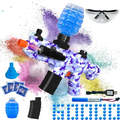 Electric Gel Ball Blaster, High Speed Automatic Splatter Ball Blaster with 40000+ and Goggles, JIFTOK Rechargeable Splatter Ball Toys for Outdoor Activities Shooting Game Party