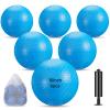 Hanaive 6 Pcs Kickballs 10 Inch Playground Ball Rubber Inflatable Dodgeball with Pump and Storage Bag Bouncy Kickball for Adults Sports Outdoor Activities(Blue) view 1
