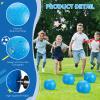 Hanaive 6 Pcs Kickballs 10 Inch Playground Ball Rubber Inflatable Dodgeball with Pump and Storage Bag Bouncy Kickball for Adults Sports Outdoor Activities(Blue) view 3
