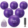 Hanaive 6 Pcs Kickballs 10 Inch Playground Ball Rubber Inflatable Dodgeball with Pump and Storage Bag Bouncy Kickball for Adults Sports Outdoor Activities(Purple) view 1
