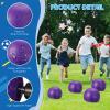 Hanaive 6 Pcs Kickballs 10 Inch Playground Ball Rubber Inflatable Dodgeball with Pump and Storage Bag Bouncy Kickball for Adults Sports Outdoor Activities(Purple) view 3