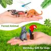 Jexine 25 Pack Rainforest Animals Figures Bulk Rainforest Diorama Kit School Project Toy for Kids Assorted Tropical Animals Figures for Birthday Miniature Landscape view 3