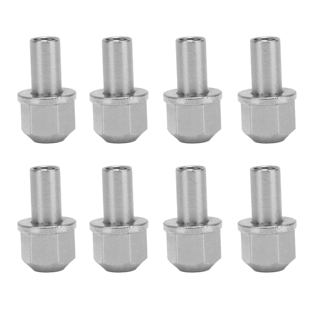 RC Hex Wheel Hub Drive Adaptor, 8 PCS Wheel Hub Hex Drive Adaptor Nut RC Wheel Extension Column Stainless Steel Extension Column Metal Nut for Axial SCX10 for D90 for Redcat for Gen8