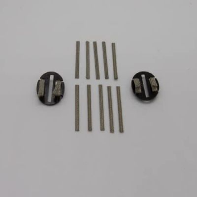 Greenhills Slot Parts 10 Tinned Copper Braids & 2 Braid Plates with Braid C8329 - Scalextric compatible - G2993