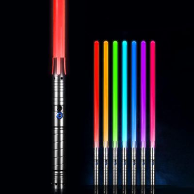 STYUXIN Lightsaber 15 RGB Color Light Up Saber Toys - Metal Hilt Dueling LED Light Saber - with Sounds Effect Rechargeable for Kids Adults Cosplay Accessories (Black)