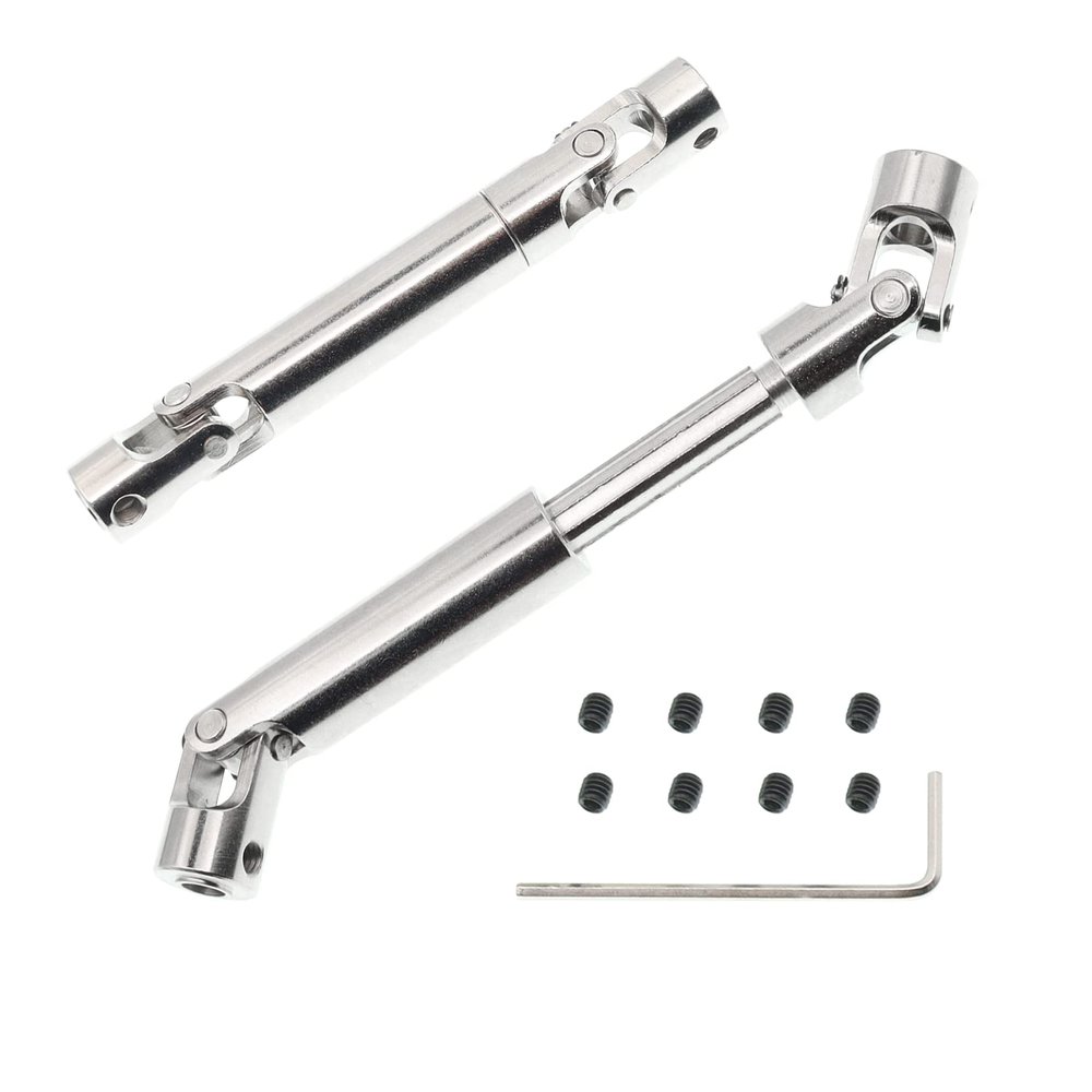 2Pcs Treehobby Stainless Steel Centre Drive Shaft CVD Drive Shaft 90mm-115mm Compatible with Axial Tamiya RC4WD D90 90028 SCX10 SCX0016 1/10 RC Off-Road Crawlers Car