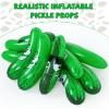 Jexine 12 Pcs 20 Inch Inflatable Pickle Cucumber Funny Pool Float Gifts Inflatable Pickle for Summer Swimming Party Favors Decorations Veggies Decor view 2