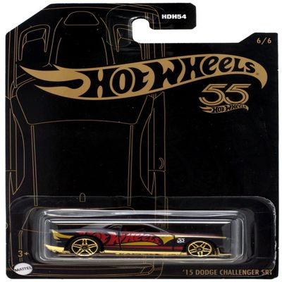 Hot Wheels 55th Anniversary Pearl & Chrome 2023 '15 Dodge Challenger SRT Diecast Car #6/6