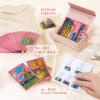 LYINGFISH Tarot Cards for Beginners Pink Tarot Cards with Guide Book Gold Foil with Meanings on Them 78 Classic Origina Waterproof Rider Waite Taro Deck Fortune Telling GamePink view 3
