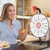 abitcha 12 inch Spinning Prize Wheel - 10 Slots White Tabletop Spinner - Heavy Duty Base Roulette Wheel for Carnival, Trade Show, Win Fortune Spin Games view 2