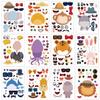 24 Sheets Make Your Own Animals Stickers Make A Face Stickers for Kids Toddlers with Safaris Sea and Fantasy Animals DIY Craft Kids Party Favor Supplies Crafts view 1