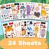 24 Sheets Make Your Own Animals Stickers Make A Face Stickers for Kids Toddlers with Safaris Sea and Fantasy Animals DIY Craft Kids Party Favor Supplies Crafts view 2