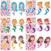 24 Sheets Make Your Own Mermaid Princess Stickers Make A Face Stickers for Kids Toddlers with Mermaid DIY Craft Sticker Kids Party Favor Supplies Crafts view 2