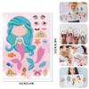 24 Sheets Make Your Own Mermaid Princess Stickers Make A Face Stickers for Kids Toddlers with Mermaid DIY Craft Sticker Kids Party Favor Supplies Crafts view 3