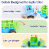 HOLA Toys for 1 2 Year Old Boy Birthday Gift - 4 PCS Toy Trucks Toddler Boy Toys, 4WD Friction Power Car Toys, Toddler Toys 1-2 Early Educational Christmas Easter Stocking Stuffers view 3