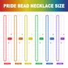 EOBOH 50PCS Pride Stuff, Gay Pride Beads Accessories, 6 Kinds of Metallic Rainbow Beads Necklace Bulk, LGBTQ Pride Necklace for Women Men, Costumes Decor for Pride Month Parade Throws Party Favors view 2