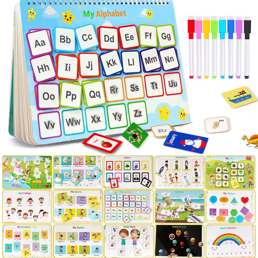 TFS TOP  FANS Montessori Toys for Toddler Busy Book: Preschool Learning Activities 3 4 5 Year Old Boys Girls Kids Gifts