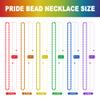 24PCS Pride Necklace Stuff, Rainbow Beads Pride Accessories, 6 Kinds of Metallic Rainbow Beads Bulk, Gay Lesbian Pride Necklace for Women Men, Costumes Decor for Pride Month Parade Throws Party Favors view 2