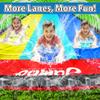 JAMBO XL 20Ft Premium 3 Lane Slip Splash and Slide with 3 Bodyboards, Heavy Duty Water Slide- Advanced 3-Way Water Sprinkler System, Backyard Waterslide Outdoor Water Toys n Slides for Kids view 2
