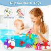 Baby Suction Cup Toys, 18 PCS Silicone Ocean Animals Suckers, Bath Toys for Kids Ages 4-8, Sensory Window Travel Easter Stuffers Toys for Toddlers Boys Girls 3 4 5 6 Year Old view 2