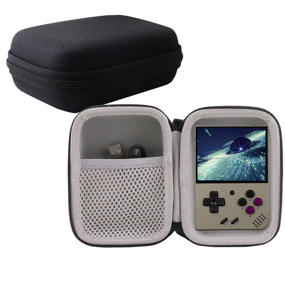 WERJIA Hard Portable Travel Case for Miyoo Mini Plus Handheld Game Console ( Black) (black)