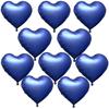 10Pcs 18 Inch Navy Blue Heart Balloons Helium Balloons Blue Heart Balloons Foil Blue Foil Balloons Heart Blue Birthday Decorations Blue Balloons view 1