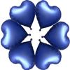 10Pcs 18 Inch Navy Blue Heart Balloons Helium Balloons Blue Heart Balloons Foil Blue Foil Balloons Heart Blue Birthday Decorations Blue Balloons view 3