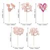 30 Pack Happy Mother's Day Cupcake Toppers Glitter Heart Love You Mom Cupcake Picks for Mother's Day Party Best Mom Cake Decorations Rose Gold view 2