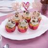 30 Pack Happy Mother's Day Cupcake Toppers Glitter Heart Love You Mom Cupcake Picks for Mother's Day Party Best Mom Cake Decorations Rose Gold view 4