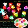 SOFLIY 27 Pcs LED Light Up Ring - Colorful Flashing Bumpy Rings Finger Toys Novelty Glow in the Dark Soft Jelly Blinking Rings Party Favors for Adults Kids Bachelorette Party Halloween Concert Gifts view 4