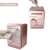 Piggy Bank Electronic Mini ATM for Kids - Password Protected Money Saving Box with Auto Scroll Paper Money and Coin Slot - Best Birthday Gift for Boys and Girls (Rose Gold + Purple) view 3