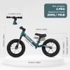 Birtech 12" Balance Bike for 2, 3, 4, 5, 6 Year Old Boys and Girls, Lightweight Nylon Frame Toddler Training Bike No Pedal Bikes for Kids with Adjustable Seat and Air Tires (Green) view 2