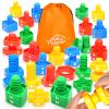 Letters Learning Matching Game | Fine Motor Skills Toy Set for Toddlers | 26 Alphabet Learning Toys with 52 pcs Nuts and Bolts Sorting & Stacking Toys, ABC learning Educational Montessori Toy for Kids view 1