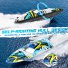 DEERC Brushless Remote Control Boat, 30+ mph Self-Righting RC Boat Racing for Pool & Lake, Full Proportional 2.4Ghz Fast Summer Water Toy with LED Light for Adults & Kids view 3
