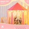 Senodeer Princess Tent for Girls with Big Star Lights, Kids Playhouse Castle Play Tent, Birthday Girl Gift, Indoor Princess Game (Pink, Big Star Lights) view 2