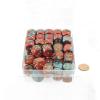 Red and Teal Gemini Dice with Gold Pips D6 16mm (5/8in) Pack of 50 Wondertrail view 1