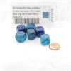 Blue and Blue Gemini Luminary Dice with Light Blue Pips D6 16mm (5/8in) Pack of 6 Wondertrail view 2