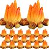 20Pcs Miniature Campfire Model Fire Landscaping Props Dollhouse Fire Ornament Miniature Fake Decoration Handicraft Resin Fake Mini Beads view 1