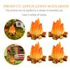 20Pcs Miniature Campfire Model Fire Landscaping Props Dollhouse Fire Ornament Miniature Fake Decoration Handicraft Resin Fake Mini Beads view 3