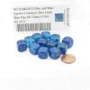 Blue and Blue Gemini Luminary Dice with Light Blue Pips D6 12mm (1/2in) Set of 12 Wondertrail view 2