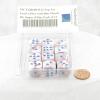 Pop Art Festive Dice with Blue Hearts D6 16mm (5/8in) Pack of 12 Wondertrail view 2
