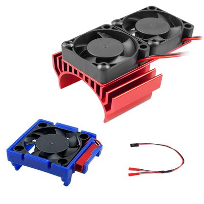 VXL-3s ESC Cooling Fan and Motor Dual Fan, Compatible with Traxxas Slash 44 VXL/Rustler 4X4 VXL/Stampede 4X4 VXL/Hoss 44 VXL/Velineon VXL 3s Cooling Fan, Red